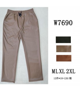 Spodnie z eko-skóry damskie 1901B065 (M-2XL, 12)
