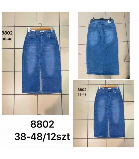 Spódnica damska jeansowa - Duże rozmiary 0803V056 (38-48, 12)