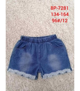 Szorty jeansowe dziewczęce 1003V135 (134-164, 12)
