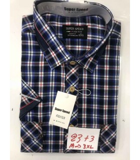 Koszula bawełna krótki męska - Duże rozmiary 1503V303 (M-3XL, 15)