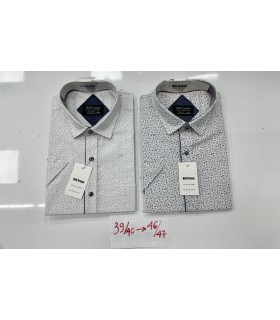Koszula bawełna krótki męska - Duże rozmiary 2303N102 (39-46/47, 6)