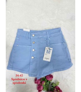 Spódnica -spodenki damskie jeansowa 2803V025 (34-42, 10)