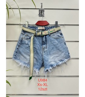 Szorty damskie jeansowe 0204N113 (XS-XL, 12)
