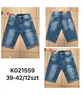 Spodenki męskie jeansowe 0204N129 (39-42, 12)