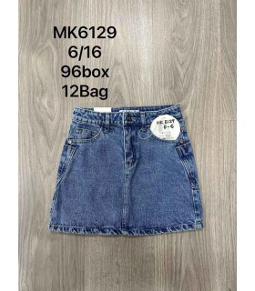 Spódnica dziewczęca jeansowa 0504V214 (6-16, 12)