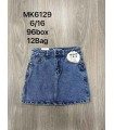 Spódnica dziewczęca jeansowa 0504V214 (6-16, 12)