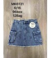 Spódnica dziewczęca jeansowa 0504V215 (6-16, 12)