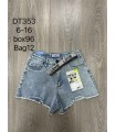 Szorty dziewczęce jeansowe 0504V224 (6-16, 12)