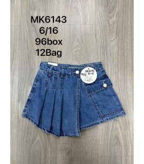 Szorty dziewczęce jeansowe 0504V225 (6-16, 12)