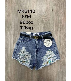 Szorty dziewczęce jeansowe 0504V235 (6-16, 12)