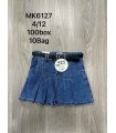 Spódnica dziewczęca jeansowa 0504V242 (4-12, 12)
