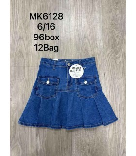 Spódnica dziewczęca jeansowa 0504V244 (6-16, 12)
