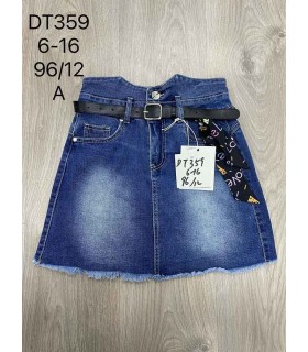 Spódnica dziewczęca jeansowa 0504V245 (6-16, 12)