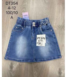 Spódnica dziewczęca jeansowa 0504V251 (4-12, 12)