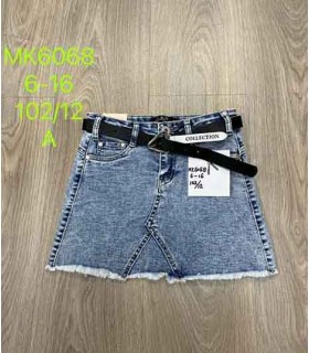 Spódnica dziewczęca jeansowa 0504V260 (6-16, 12)