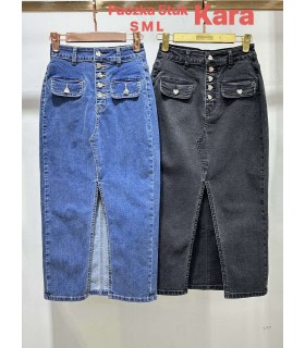 Spódnica damska jeansowa. Made in Italy 0804N054 (S/M/L, 5)