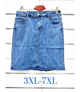 Spódnica damska jeansowa - Duże rozmiary 0804V177 (3XL-7XL, 10)