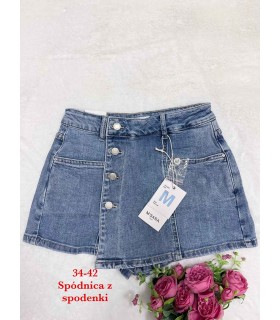 Spódnica z spodenki damskie jeansowe 0904V281 (34-42, 10)