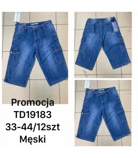 Spodenki męskie jeansowe 1104N018 (33-44, 12)