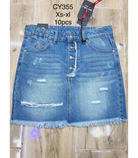 Spódnica damska jeansowa 1404N229 (XS-XL, 10)