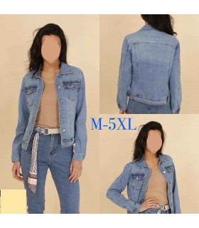 Kurtka damska jeansowa - Duże rozmiary 1604V274 (M-5XL, 10)