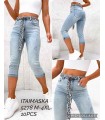 Rybaczki damskie jeansowe - Duże rozmiary 2104V034 (M-4XL, 10)