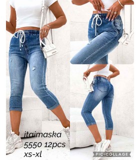 Rybaczki damskie jeansowe 2304V053 (XS-XL, 12)