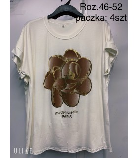 Bluzka damska, Duże rozmiary. Produkt Polski 2404N044 (46-52, 4)