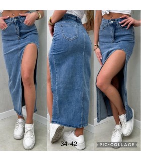 Spódnica damska jeansowa  2504N025 (34-42, 12)
