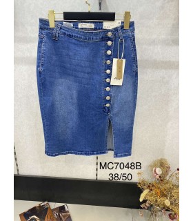 Spódnica damska jeansowa, Duze rozmiary  2504N073 (38-50, 10)