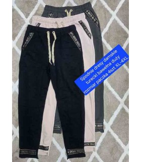 Spodnie damskie dresowe, Duże rozmiary. Made in Turkey 0205N194 (XL-4XL, 4)
