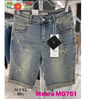 Spodenki damskie jeansowe, Duże rozmiary 0905N267 (M-3XL, 10)