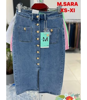 Spódnica damska jeansowa 1305N010 (XS-XL, 10)