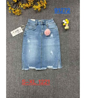 Spódnica damska jeansowa 1605V111 (XS-XL, 10)
