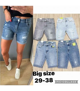 Spodenki damskie jeansowe - Duże rozmiary 1705V041 (29-38, 10)