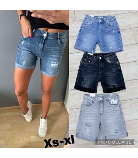 Spodenki damskie jeansowe 1705V042 (XS-XL, 12)
