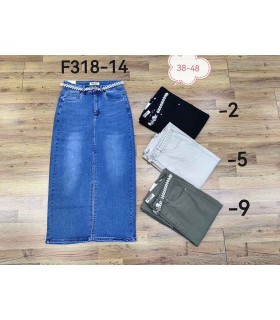 Spódnica damska jeansowa - Duże rozmiary 1705V053 (38-48, 12)