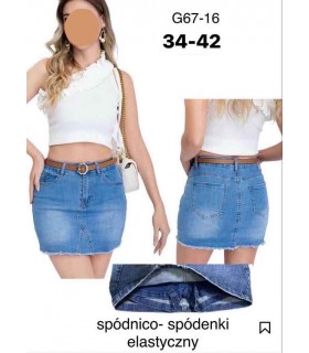 Spódnica - spodenki damskie jeansowe 1705V067 (34-42, 10)