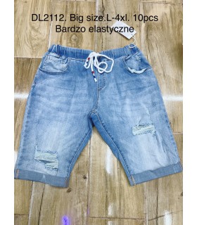 Szorty damskie jeansowe, Duże rozmiary 2105T060 (L-4XL, 10)