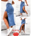 Spódnica damska jeansowa, Duże rozmiary 3005N045 (38-48, 12)