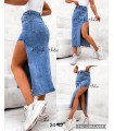 Spódnica damska jeansowa 3005N047 (34-42, 12)