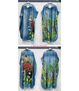 Sukienka damska jeansowa. Made in Italy 0406V003 (Standard, 4)