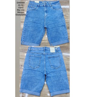 Szorty damskie jeansowe, duże rozmiary 0506N055 (44-52, 12)