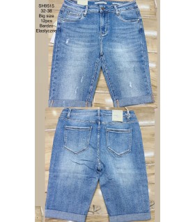 Szorty damskie jeansowe, duże rozmiary 0506N057 (32-38, 12)