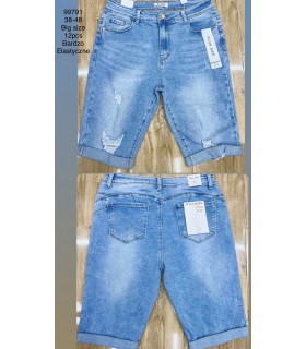 Szorty damskie jeansowe, duże rozmiary 0506N058 (38-48, 12)