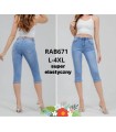 Rybaczki damskie jeansowe - Duże rozmiary 0506V015 (L-4XL, 10)