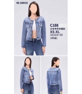 Kurtka damska jeansowa 0806V021 (XS-XL, 10)