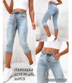 Rybaczki damskie jeansowe - Duże rozmiary 1606V097 (M-4XL, 10)