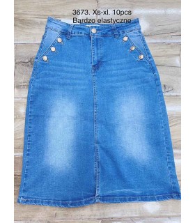 Spódnica damska jeansowa 1706V054 (XS-XL, 10)