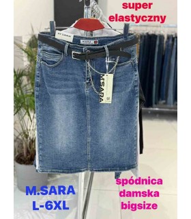 Spódnica damska jeansowa - Duże rozmiary 2306V124 (L-6XL, 10)